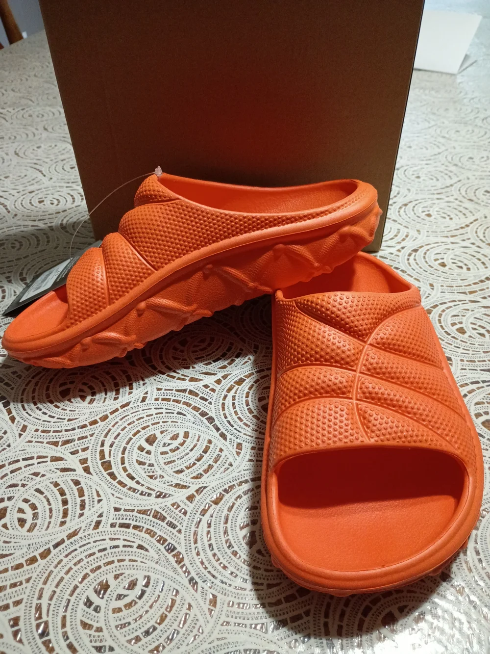 And1 Kids Orange Slide Sandals - Bright Slip-On Pair